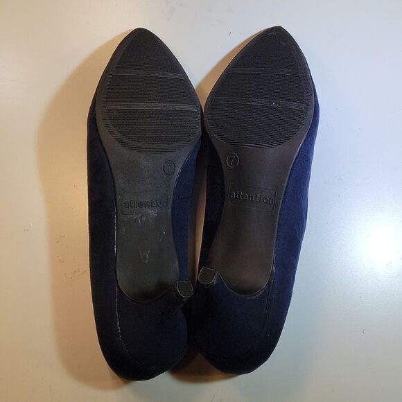 BRAND NEW ATTENTION ZOEY SUEDE POINTED TOE WOMEN"S LOW HEEL SHOES - Picture 14 of 15